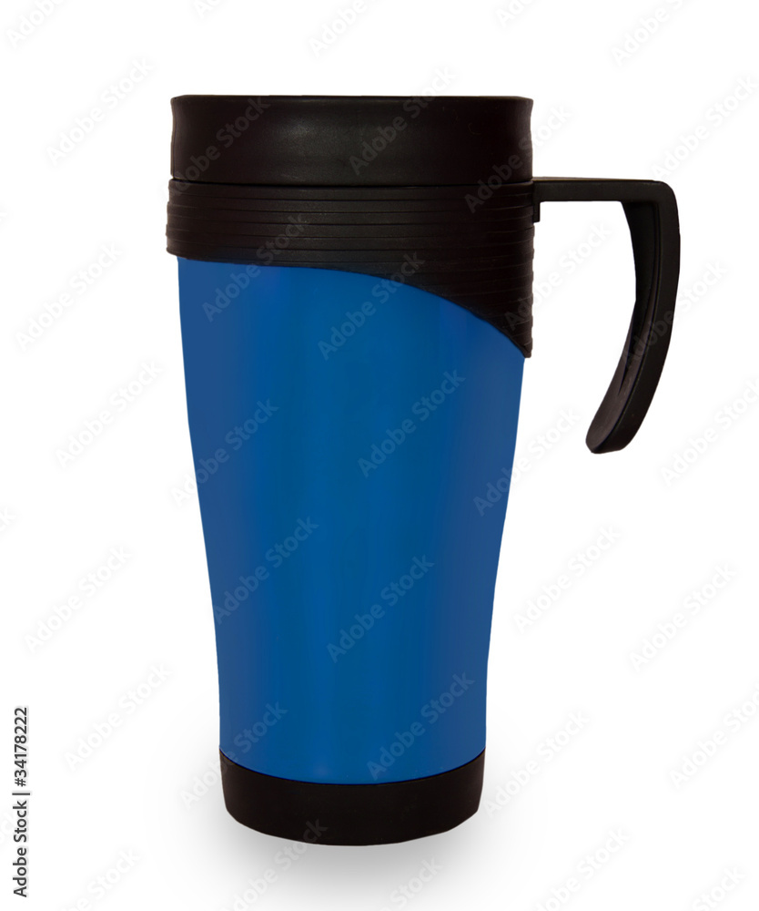 thermos mug travel plastic cup termos Stock Illustration | Adobe Stock