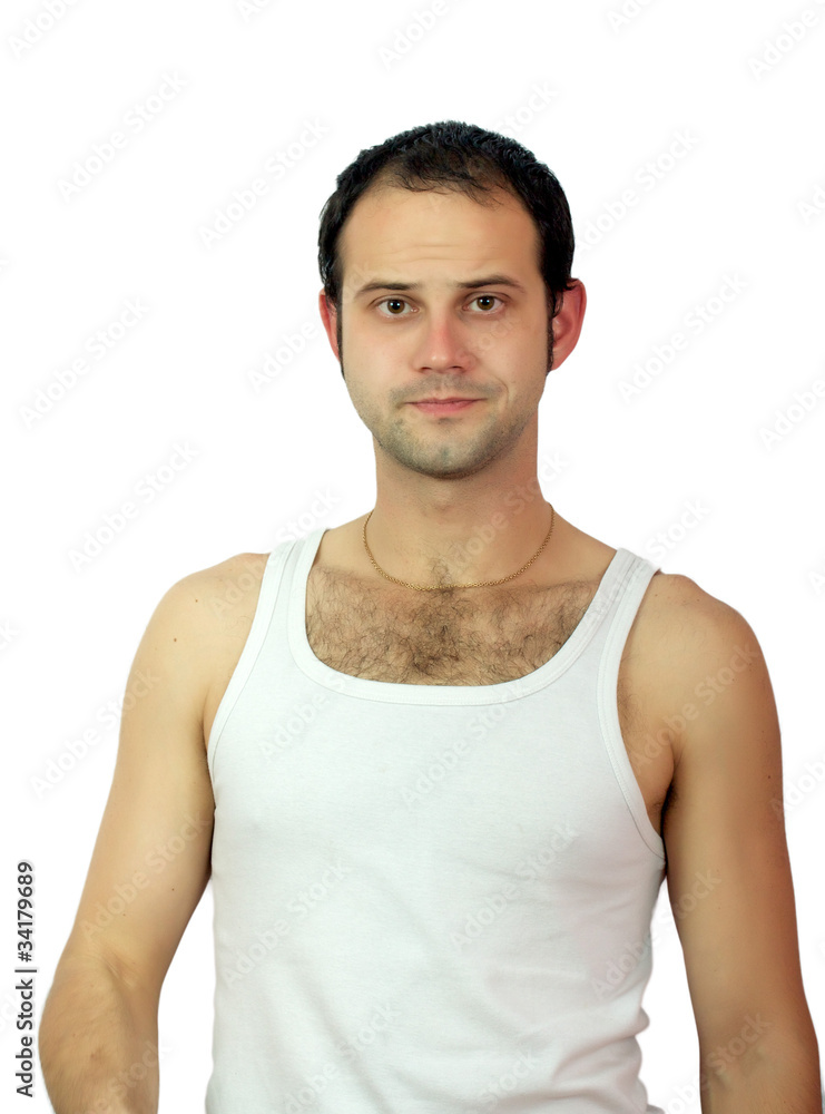 Twenty year old guy in a white shirt Twenty year old guy in a white shirt