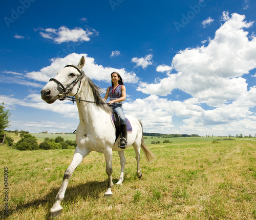 equestrian on horseback