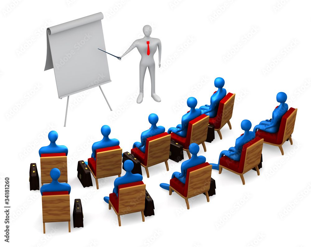 Group of students and teacher on white background Group of students and teacher on white background