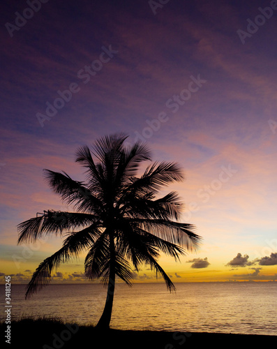 sunset over Caribbean Sea  Barbados