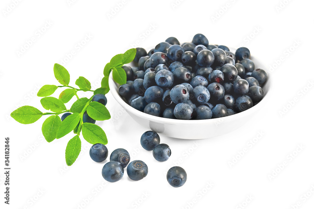 Blueberries in a bowl with a sheet Blueberries in a bowl with a sheet