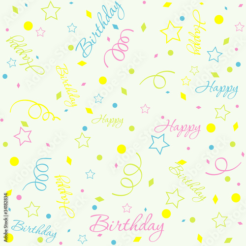 Template birthday background, vector