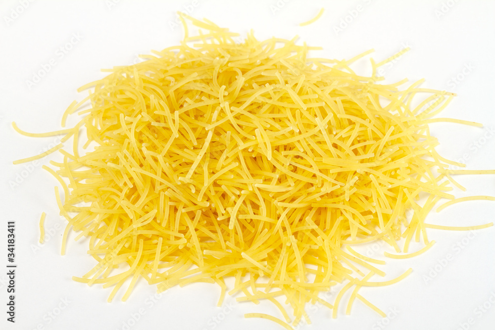 dried italian pasta on white background dried italian pasta on white background