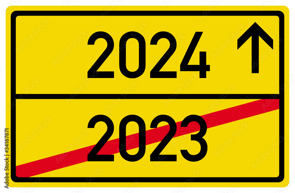 2025 2025 Neujahr Jahreswechsel Schild Ortsausgang