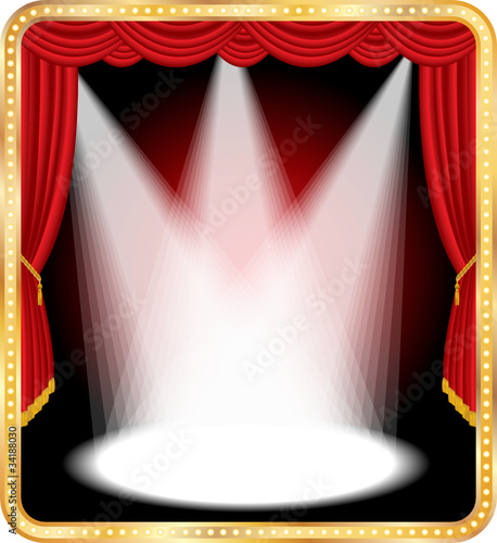 red stage spots