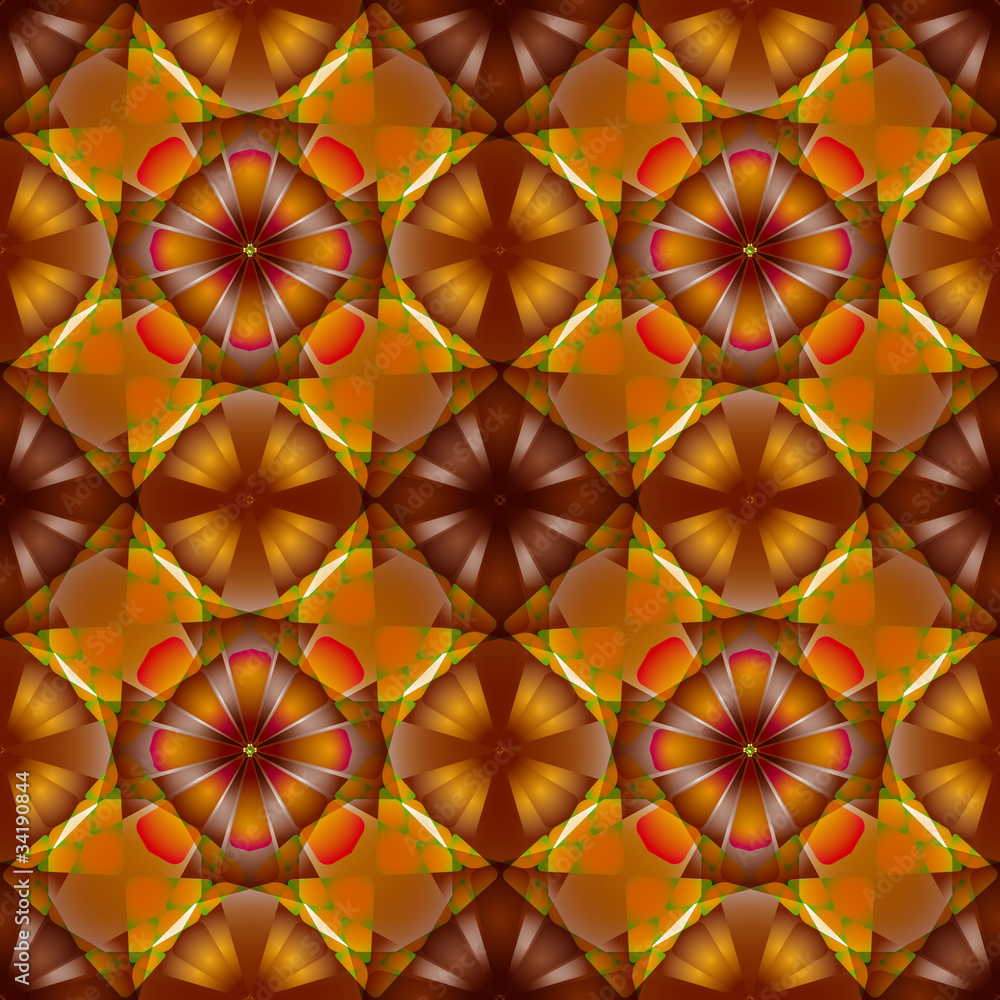 flowers seamless geometric pattern