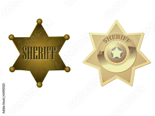 Golden sheriff badge