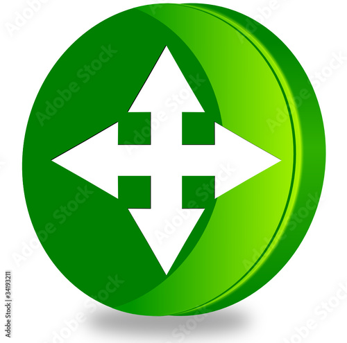 Move arrow glossy icon
