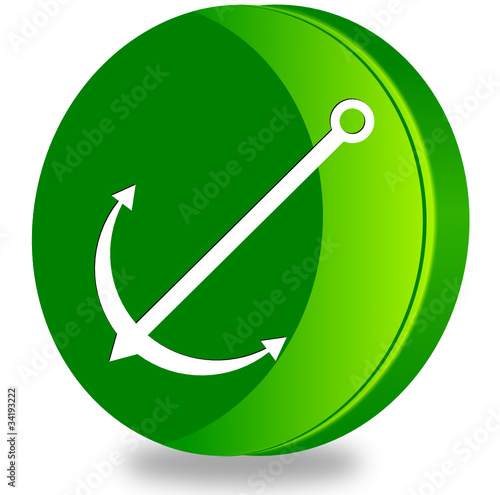 Anchor glossy icon