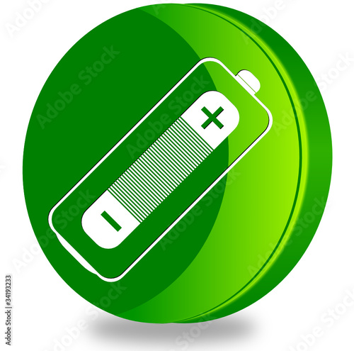 Battery glossy icon