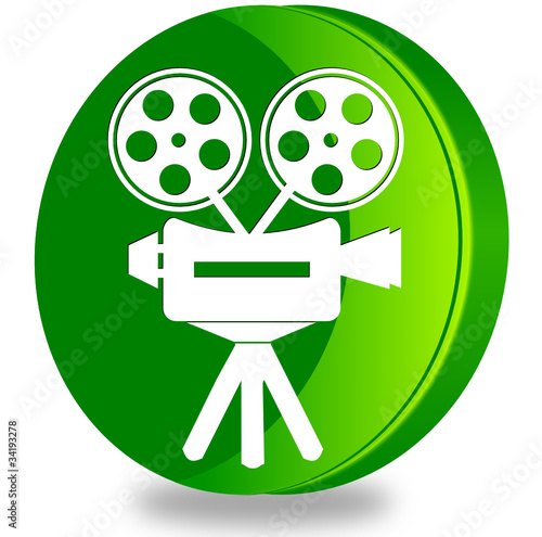 Video camera glossy icon