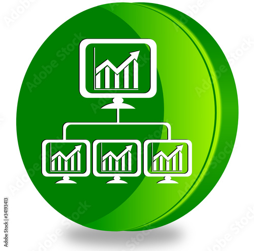 Histogram glossy icon