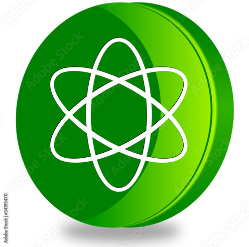 Atom glossy icon photo