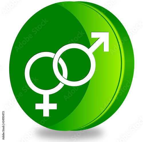Woman / Man glossy icon