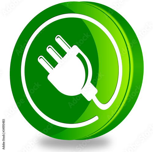 Plug glossy icon