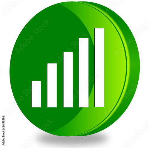 Histogram glossy icon