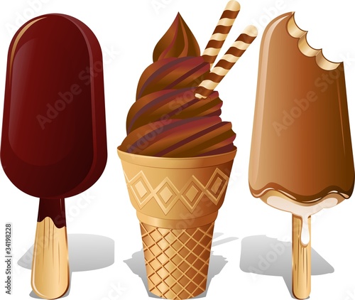 Gelato Cioccolato Crema Caffe-Chocolate and Coffee Ice Cream