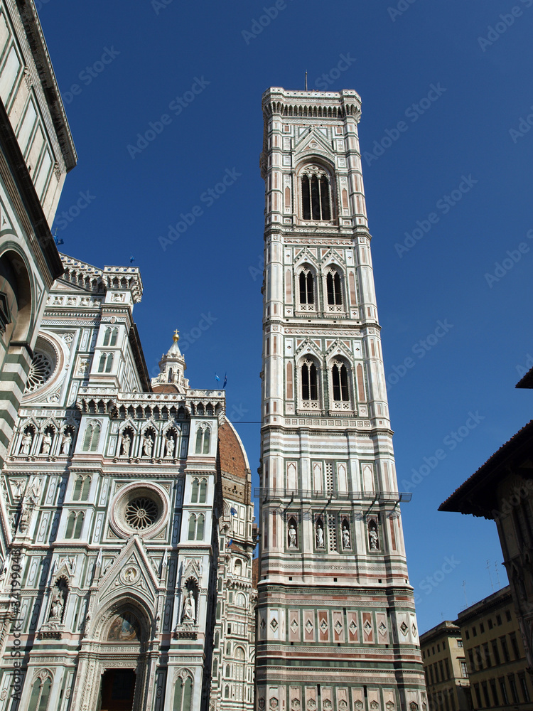 View of the Giotto's bell tower and Duomo - Florence, Tuscany