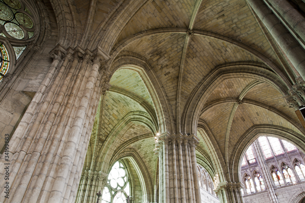 Paris - interior of Saint Denis cathedral
