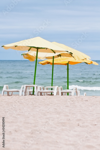 Fototapeta Naklejka Na Ścianę i Meble -  Beach umbrellas