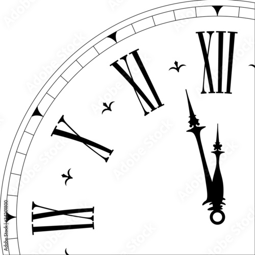 old clock face showing 3 to 12
