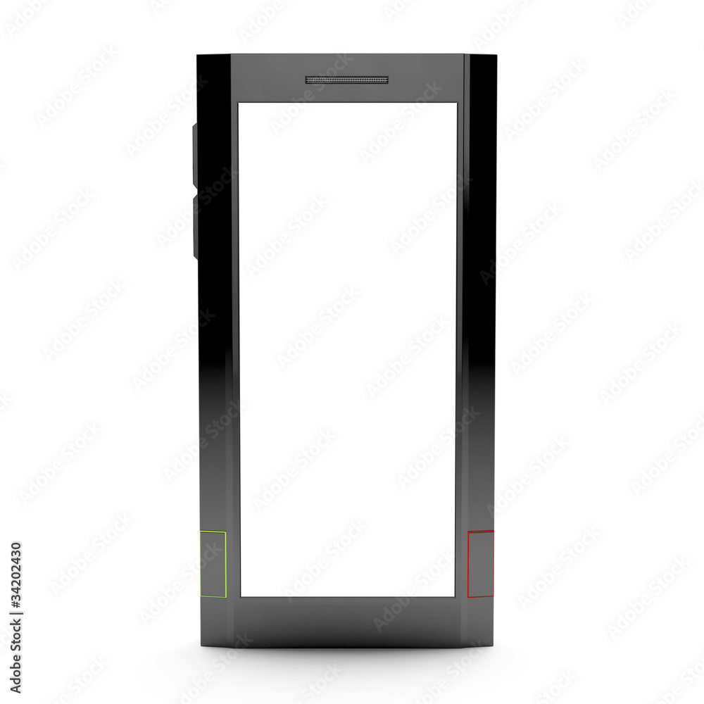 Mobile phone with empty screen Mobile phone with empty screen