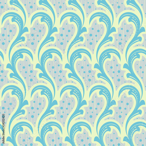 abstract water plant style decorative seamless background