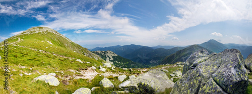 Panoramic view from mountain ridge-Low Tatras-Slovakia