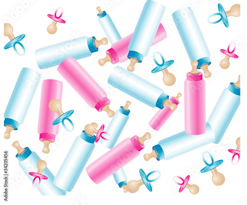 Baby bottle background