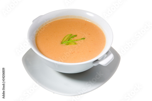 soup in white bowl