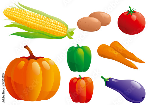Vector set of vegetables
