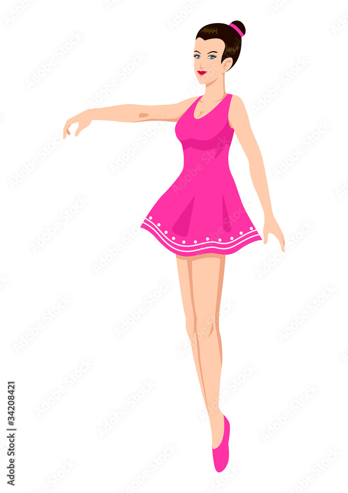 Vector illustration of a ballerina