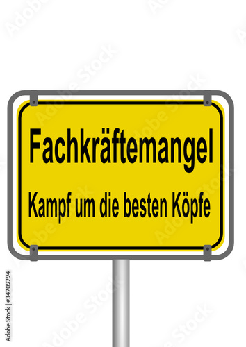 Schild Fachkräftemangel