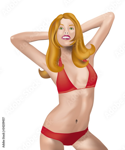 bikini girl senza sfondo