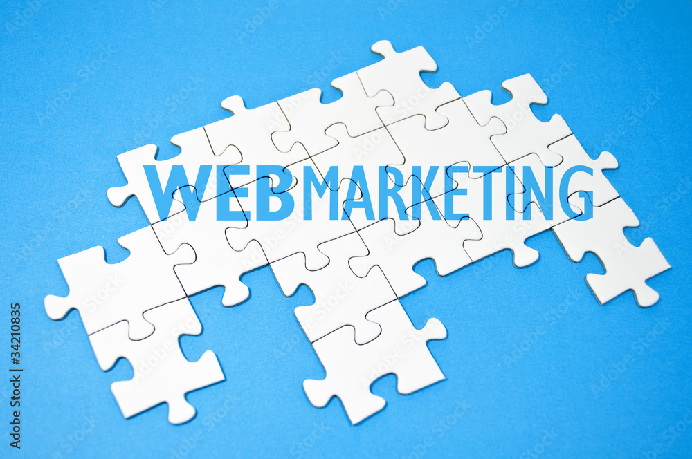 Fototapeta premium Puzzle mit Web-Marketing