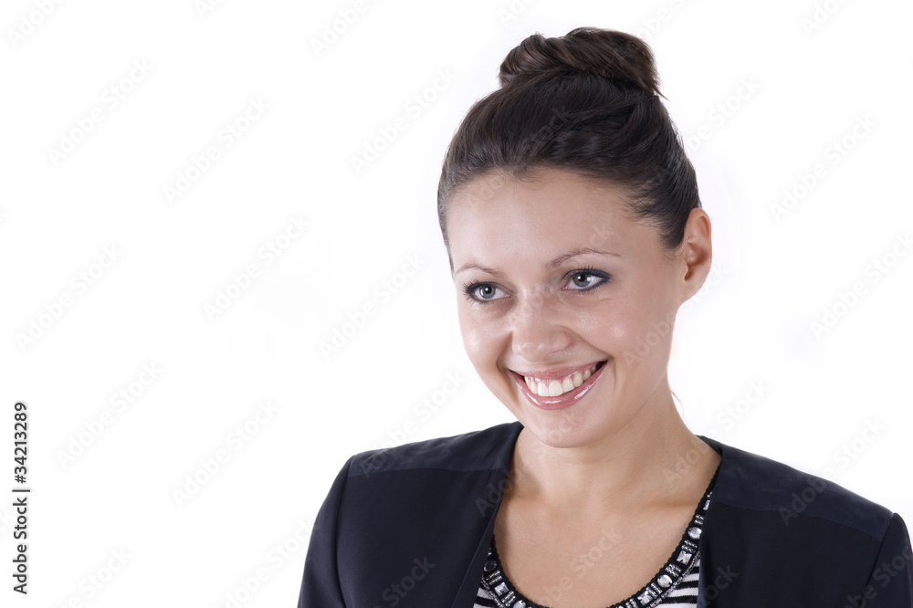 Beautiful girl in a good mood and smiling Beautiful girl in a good mood and smiling