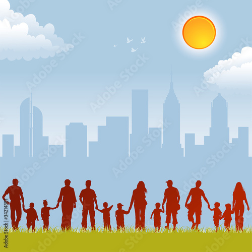 Collect family silhouettes