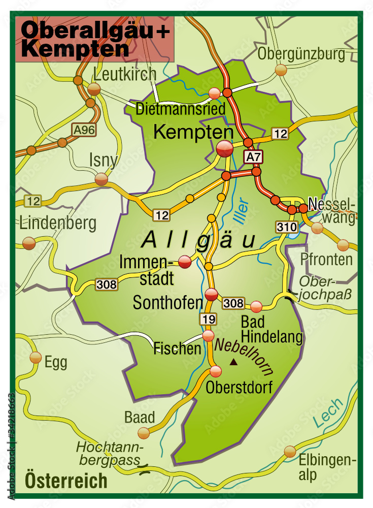 Landkreise Oberallgäu und Kempten Variante5