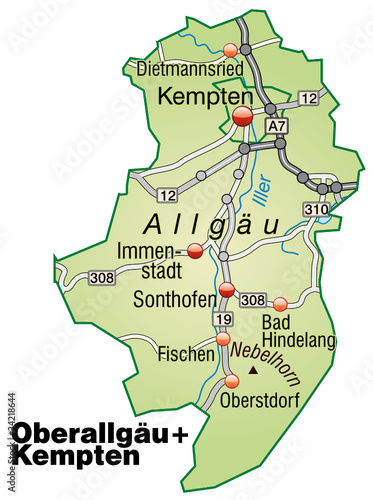 Landkreise Oberallgäu und Kempten Variante2