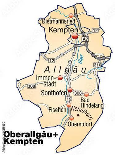 Landkreise Oberallgäu und Kempten Variante3