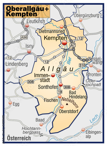 Landkreise Oberallg  u und Kempten Variante7