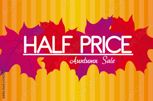 half price autumn background