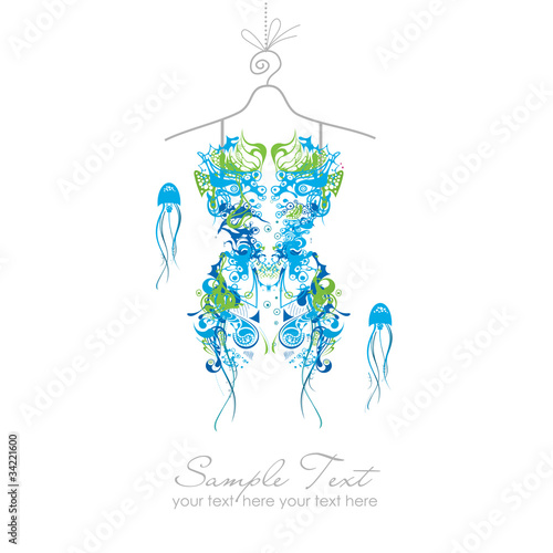 blue marine corset