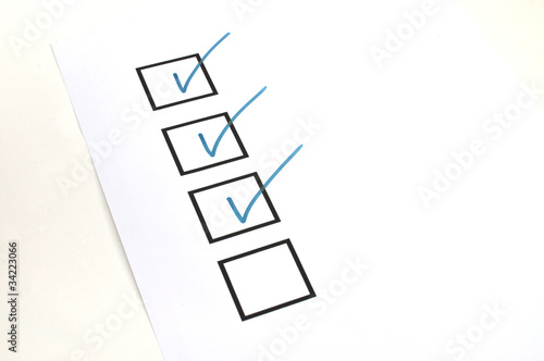 Checkliste - abgehakt