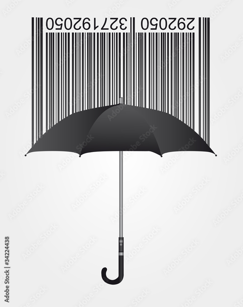 bar code and umbrella