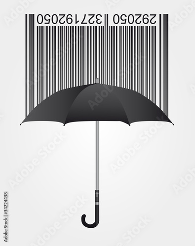 bar code and umbrella