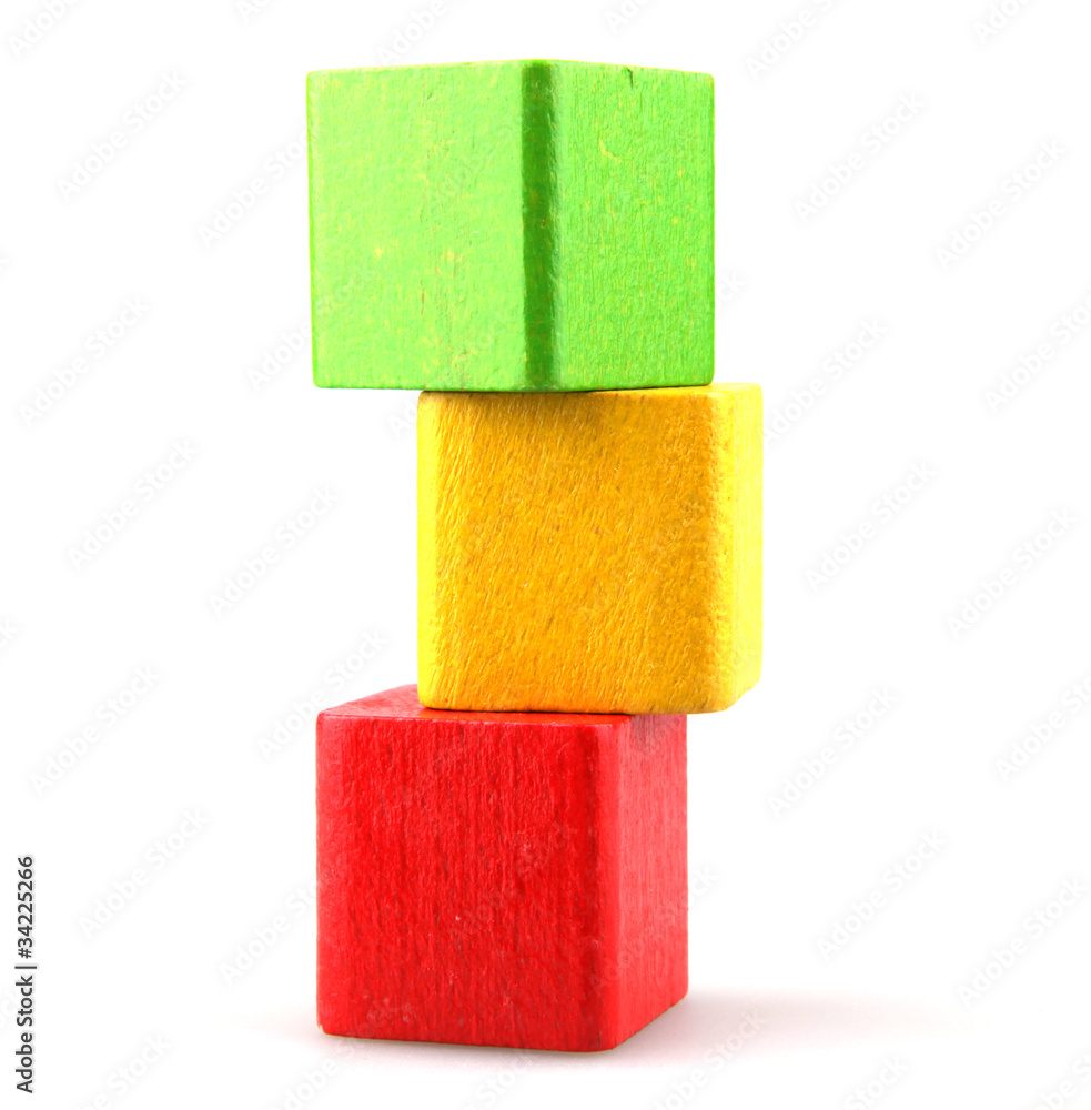 Obraz premium Wooden building blocks