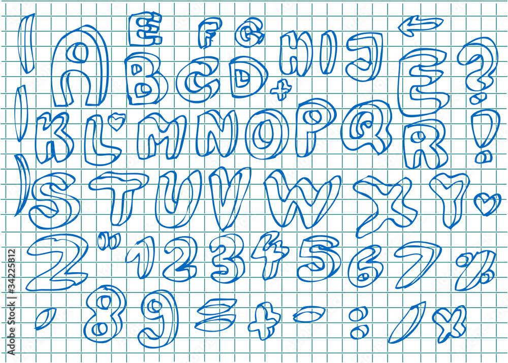 nice hand drawn alphabet nice hand drawn alphabet