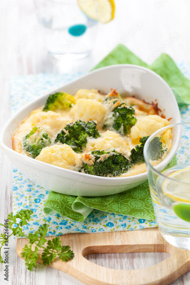 broccoli and cauliflower gratin broccoli and cauliflower gratin